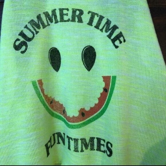 Stranded Neon Yellow Summertime Watermelon Racerback Tank Top Sz M 80s vibe y2k - Picture 3 of 4